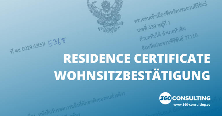 Residence Certificate in Thailand