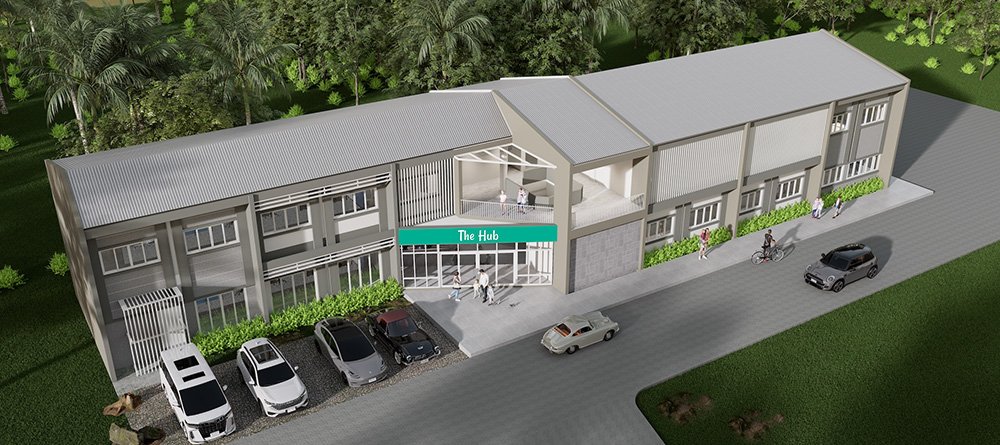 The hub with logo
