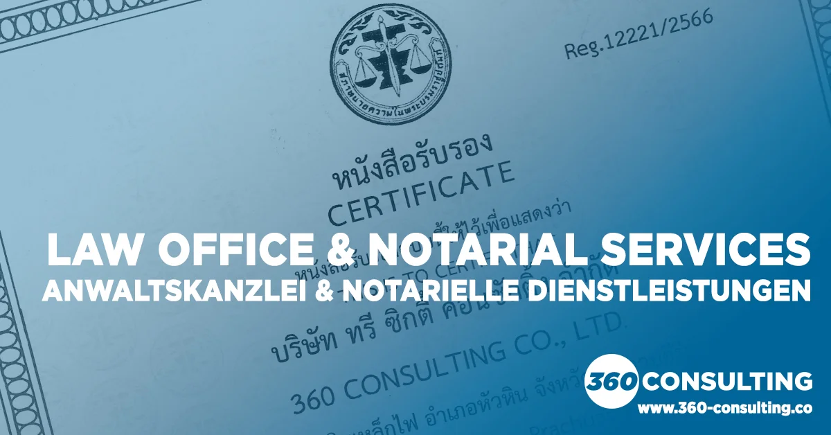 Law Office Notary Services 360 Consulting Huahin